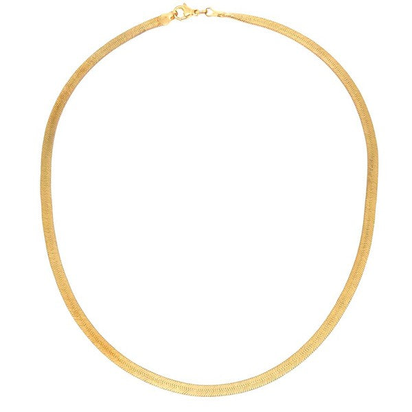 Gold Herringbone Necklace