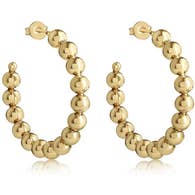 Lia Beaded Hoops